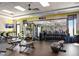 Well-equipped gym featuring modern exercise machines, free weights, and a mirrored wall for workouts at 29606 N Tarragona Dr, Peoria, AZ 85383