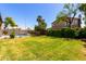 Lush green backyard offers a tranquil view with a clear blue pool at 4531 W Flint St, Chandler, AZ 85226