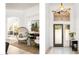 Cozy living room showcasing modern furniture that looks into the bright airy entryway at 6438 E Montreal Pl, Scottsdale, AZ 85254