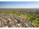 Aerial photograph showcases the neighborhood and convenient access to the local golf course at 9607 W Briarwood Cir, Sun City, AZ 85351