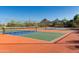 Multi-colored pickleball courts with mountain views offer a fun and active community space at 9716 E Mariposa Grande Dr, Scottsdale, AZ 85255
