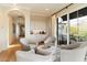 Living room with kitchenette, seating area, floor-to-ceiling windows and scenic views at 10244 E Hualapai Dr, Scottsdale, AZ 85255