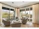 Living room with plush seating, floor-to-ceiling windows and scenic views at 10244 E Hualapai Dr, Scottsdale, AZ 85255