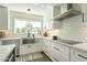 Modern kitchen featuring stainless steel appliances, undermount sink, white cabinetry, and ample counter space at 10903 E Sahuaro Dr, Scottsdale, AZ 85259