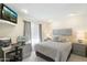 Well-lit bedroom features a calming color palette, work desk, and television at 1139 S 79Th St, Mesa, AZ 85208