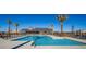 The community pool is surrounded by palm trees and lounge chairs, offering a relaxing outdoor space at 17019 W Cameron Dr, Surprise, AZ 85388