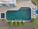 Aerial view of the luxury pool featuring waterfalls and spa in a manicured backyard at 20216 E Sunset Ct, Queen Creek, AZ 85142