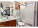 Clean bathroom featuring vanity with sink, a tub, and natural light, offering a refreshing space at 22569 W Lasso Ln, Buckeye, AZ 85326