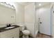 Updated bathroom with vanity, modern fixtures, and walk-in shower at 2440 E Hale St, Mesa, AZ 85213