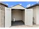 Spacious storage shed with double doors, perfect for storing tools and equipment at 2440 E Hale St, Mesa, AZ 85213