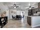 Dining room featuring hardwood floors and a sliding door that goes to the bedroom at 4026 N 81St St, Scottsdale, AZ 85251