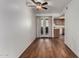 Dining area with wood flooring and doorway views of the kitchen at 461 W Holmes Ave # 277, Mesa, AZ 85210