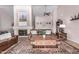 Inviting living room featuring a fireplace, high ceilings, and tile flooring at 6118 E Star Valley St, Mesa, AZ 85215