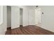 Bedroom with hardwood floors, closet, doorway and natural light at 619 E Jensen St # 80, Mesa, AZ 85203