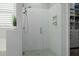Bathroom with white subway tile shower and glass door at 1265 E La Fortuna Ct, San Tan Valley, AZ 85140
