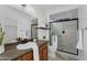 Elegant bathroom featuring a granite countertop and a glass-enclosed shower at 16013 S Desert Foothills Pkwy # 2089, Phoenix, AZ 85048