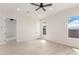 Spacious bedroom with tiled floor, recessed lighting and a ceiling fan at 1645 E Minton St, Mesa, AZ 85203