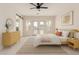 Relaxing main bedroom with ensuite, private entrance and minimalist decor with wood accents at 1645 E Minton St, Mesa, AZ 85203