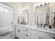 Modern bathroom featuring double sinks, sleek black fixtures, and ample counter space at 2251 N 32Nd St # 10, Mesa, AZ 85213