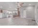 Bright open kitchen featuring stainless steel appliances, white cabinetry, and a spacious island at 340 E Harwell Rd, Gilbert, AZ 85234