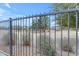 Tranquil scene of a community park viewed through a wrought iron fence at 3777 E Latham Ct, Gilbert, AZ 85297