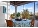 Dining area featuring a round table with a floral tablecloth and a large window with views at 41353 N 106Th St, Scottsdale, AZ 85262