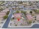 Aerial view of the house with the pool and fenced yard at 44125 W Cydnee Dr, Maricopa, AZ 85138