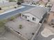 Aerial view of property featuring pool and gravel landscaping at 44125 W Cydnee Dr, Maricopa, AZ 85138