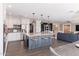 Open kitchen with a large island, stainless steel appliances, and seamless flow to living areas at 4639 E Mulberry Dr, Phoenix, AZ 85018