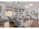 Bright living room with hardwood floors, large windows, and comfortable seating arrangements at 5215 S Monte Vista St, Chandler, AZ 85249