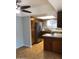 Spacious kitchen with stainless steel appliances, tile flooring, and light countertops, providing ample workspace and storage at 839 S Westwood -- # 187, Mesa, AZ 85210