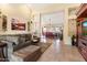 Open concept living room offering seamless access to the adjacent dining area at 8960 W Kerry Ln, Peoria, AZ 85382