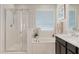 Bright bathroom with separate shower, soaking tub, and bright natural light at 9910 E Theia Dr, Mesa, AZ 85212