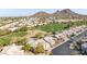 Stunning aerial view of golf course-adjacent properties, lush green and serene desert lifestyle at 1240 E Friess Dr, Phoenix, AZ 85022