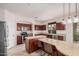 Spacious kitchen featuring a central island, stainless steel appliances, and recessed lighting at 21 W Red Mesa Trl, San Tan Valley, AZ 85143