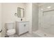 Modern bathroom with a walk-in shower and updated vanity at 241 S 54Th St, Mesa, AZ 85206