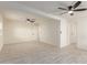 Spacious living room featuring light wood-look floors and an open layout at 241 S 54Th St, Mesa, AZ 85206