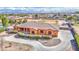 Aerial view of southwest home showing the circular driveway and mature desert landscaping at 25903 S Lemon Ave, Queen Creek, AZ 85142