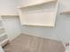 Spacious walk-in closet with carpet and wooden hanging bars, ready to organize your wardrobe efficiently at 25912 N Langley Dr, Peoria, AZ 85383