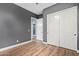 Inviting bedroom with a neutral color palette and closet, providing a comfortable retreat at 4121 E Narrowleaf Dr, Gilbert, AZ 85298