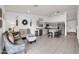 Open-concept living area with view of the kitchen featuring a center island with seating at 4533 E Coyote Wash Dr, Cave Creek, AZ 85331