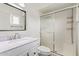 Bathroom featuring a marble countertop and shower at 812 W Rosal Pl, Chandler, AZ 85225