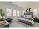 Relaxing main bedroom with a plush bed, large windows, and modern decor at 15580 S 181St Ln, Goodyear, AZ 85338