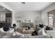 Comfortable living room features neutral colors, modern furniture, and an open layout to the kitchen at 18007 N 66Th Way, Phoenix, AZ 85054