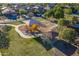 Aerial shot of the neighborhood playground with covered play equipment and picnic area at 18436 E Celtic Manor Dr, Queen Creek, AZ 85142