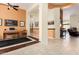 Inviting entryway with decorative wall colors, tile flooring, and piano at 1926 W Wayne Ln, Anthem, AZ 85086