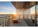 Outdoor terrace with fire pit and city views at sunrise at 4422 N 75Th St # 8005, Scottsdale, AZ 85251