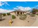 Well-maintained one-story home featuring a tidy gravel yard with rock accents and a desert landscape at 700 W Gascon Rd, San Tan Valley, AZ 85143