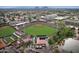 Aerial view of the baseball stadium, showcasing the vast seating and well-maintained fields at 9445 N 106Th St, Scottsdale, AZ 85258