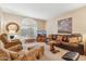 Comfortable living room featuring neutral walls, plush seating, and a large window for ample natural light at 9445 N 106Th St, Scottsdale, AZ 85258